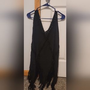 Shein Bathing suit cover, black, one size